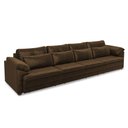 Ver imagem 2 de Sofá Retrátil Elétrico Sala de Estar Nolan Bipartido 414cm Conforto Premium em Couro Marrom Chocolat