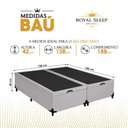 Ver imagem 4 de Cama Box com Baú Casal Bipartido Sintético Pneumático Cinza Royal Sleep