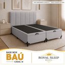 Ver imagem 3 de Cama Box com Baú Casal Bipartido Sintético Pneumático Cinza Royal Sleep