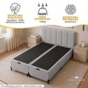 Ver imagem 5 de Cama Box com Baú Casal Bipartido Sintético Pneumático Cinza Royal Sleep