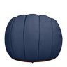 Poltrona Decorativa Concha Base Arco Giratória Veludo Cor Marinho - 4
