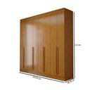 Ver imagem 4 de Guarda-Roupa Casal Porto 8 Portas 4 Gavetas 100% MDF Cinamomo - Panorama Móveis