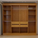 Ver imagem 5 de Guarda-Roupa Casal Porto 8 Portas 4 Gavetas 100% MDF Cinamomo - Panorama Móveis