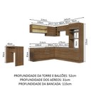Ver imagem 4 de Armário de Cozinha Completa de Canto 504cm Rustic Glamy Madesa 01