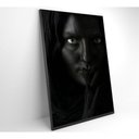 Ver imagem 7 de Quadro Mulher Dark Face 60x90 Cm Vidro Impresso