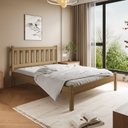 Ver imagem 7 de Cama Casal Rústica Madeira Maciça Jasmim Marrom/Envelhecida