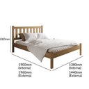 Ver imagem 3 de Cama Casal Rústica Madeira Maciça Jasmim Marrom/Envelhecida