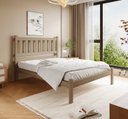 Ver imagem 7 de Cama Casal Rústica Madeira Maciça Jasmim Marrom/Envelhecida