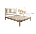 Ver imagem 4 de Cama Casal Rústica Madeira Maciça Jasmim Marrom/Envelhecida