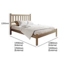 Ver imagem 3 de Cama Casal Rústica Madeira Maciça Jasmim Marrom/Envelhecida
