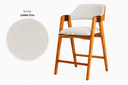 Ver imagem 5 de Banqueta Tessara Madeira Macica Encosto Concha MDF Laminado Linho Cru