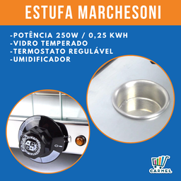 Estufa Para Salgados Curva Dupla 8 Bandejas Ouro Marchesoni - 4