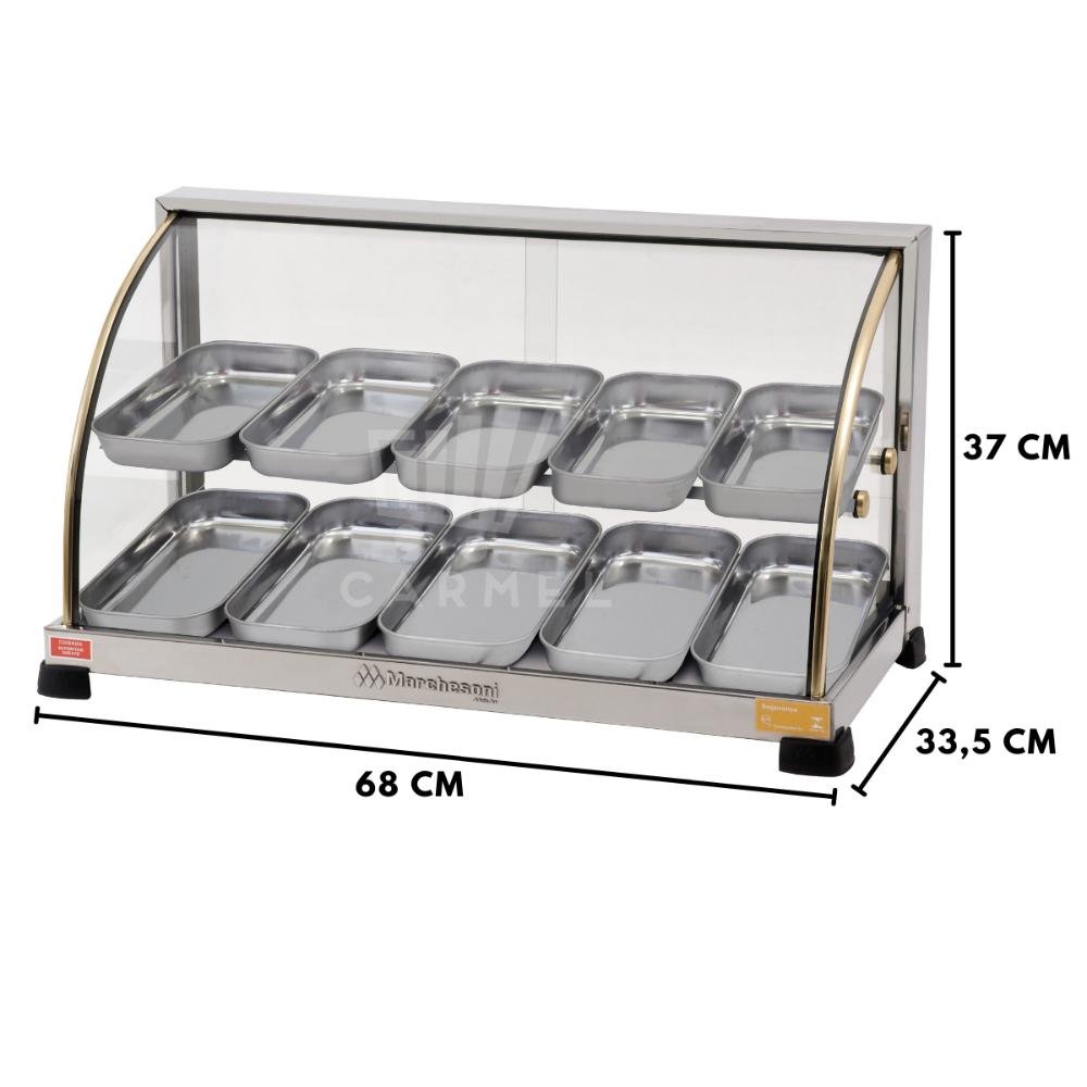 Estufa Para Salgados Curva Dupla 10 Bandejas Ouro Marchesoni - 2