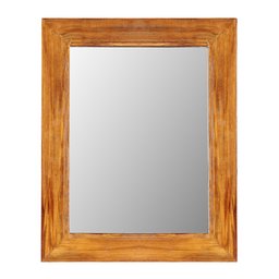 Espelho Decorativo com Moldura em Madeira Tratada e Envernizada Jn Artes Rústicas - 1