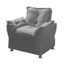 Ver imagem 2 de Poltrona de Amamentação Escritorio Sala de Espera para Consultorio Salão de Beleza Cinza