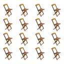 Ver imagem 2 de Kit 4 Conjuntos de Mesa com 4 Cadeiras de Madeira Dobrável 70x70 Mel
