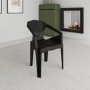 Ver imagem 4 de Mesa Jantar Retangular Manchester Branca 4 Cadeiras Pretas Diamond Sala Cozinha - Branco/preto