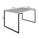 Ver imagem 5 de Mesa Jantar Retangular Manchester Branca 4 Cadeiras Pretas Diamond Sala Cozinha - Branco/preto