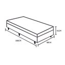 Ver imagem 2 de Cama Box Baú Blindado Solteiro Homequeen Suede Cinza 41x88x188