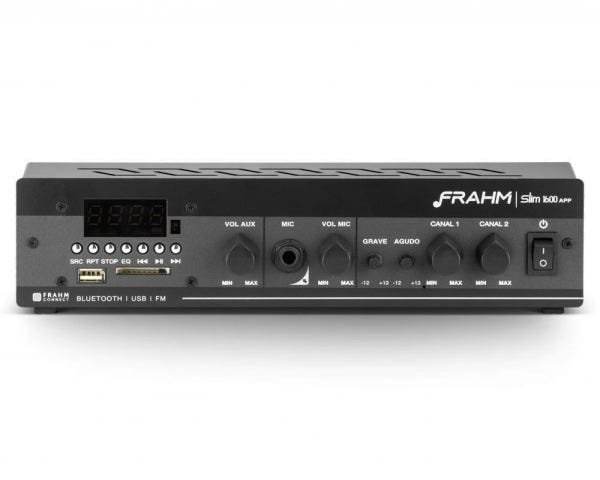 Amplificador Receiver para Som Ambiente Slim 1600 App Frahm - 1
