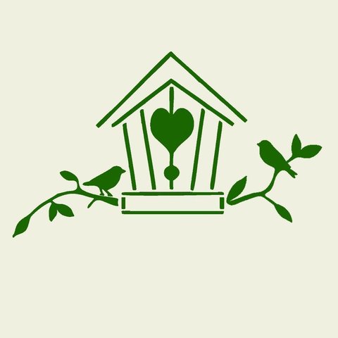 Adesivo Árvore Galho Pássaros Casa Box Cozinha:verde