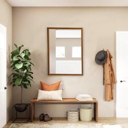 Espelho Decorativo com Moldura Dupla Empório do Adesivo Moldura Freijó 90 x 60cm - 1