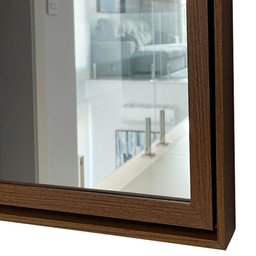Espelho Decorativo com Moldura Dupla Empório do Adesivo Moldura Freijó 90 x 60cm - 3