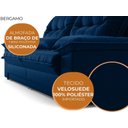 Ver imagem 5 de Sofá Bergamo 2,90m Retrátil e Reclinável Veludocristal Azul Marinho - Netsofas