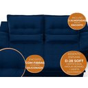 Ver imagem 4 de Sofá Bergamo 2,90m Retrátil e Reclinável Veludocristal Azul Marinho - Netsofas