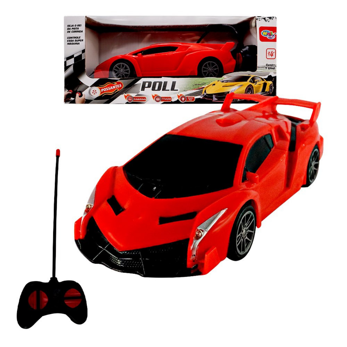 Carrinho Controle Remoto Rápido 7 Funções Lamborghini Sesto - 4