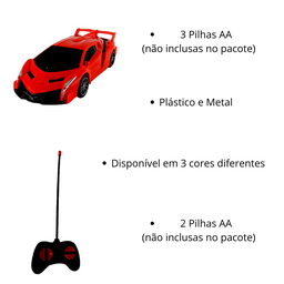 Carrinho Controle Remoto Rápido 7 Funções Lamborghini Sesto - 2