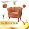 Kit 2 Poltrona Decorativa Ariel e Puff Redondo Star Confort - 7