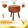 Kit 2 Poltrona Decorativa Ariel e Puff Redondo Star Confort - 10