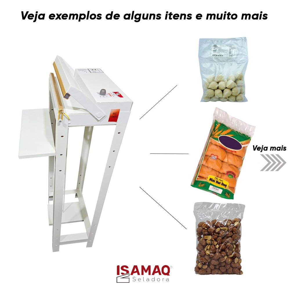 Seladora de Embalagens Plásticas Pedal com Temporizador 50cm Sela e Corta - 3