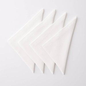 Kit 4 Pç Guardanapo Portina Casa em Algodão Branco