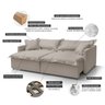 Sofá Cama Portinari 2 Lugares Retrátil 216 Cm Redenobre:bege - 9