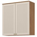 Ver imagem 2 de Armário Aéreo 2 Portas Ripado 80 Cm Ambiente Requinte Nature Areia Hp – Henn