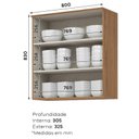 Ver imagem 4 de Armário Aéreo 2 Portas Ripado 80 Cm Ambiente Requinte Nature Areia Hp – Henn