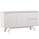 Ver imagem 5 de Kit Aparador Buffet Bar Living com Cristaleira Adega Vicky N01 Off White - Lyam Decor