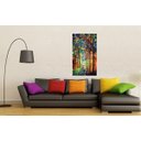 Ver imagem 3 de Quadro Pintura Tela Cidade Paisagem Urbana Cod 4329 - 130cm (A) x 70cm (L)