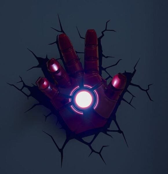 Luminária 3D Light FX Os Vingadores Mão Homem de Ferro - 2