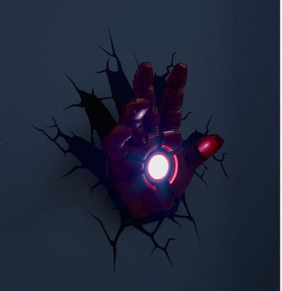 Luminária 3D Light FX Os Vingadores Mão Homem de Ferro - 4