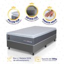 Ver imagem 3 de Conjunto Box Cinza Argel Cinza Espuma D33 Solteiro 96x203x67 - King House