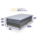 Ver imagem 2 de Conjunto Box Cinza Argel Cinza Espuma D33 Solteiro 96x203x67 - King House