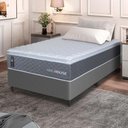 Ver imagem 1 de Conjunto Box Cinza Argel Cinza Espuma D33 Solteiro 96x203x67 - King House