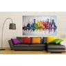 Quadro Pintura Tela Cidade Paisagem Urbana Cod 2439 - 80cm (A) x 130cm (L) - 1