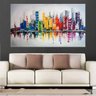 Quadro Pintura Tela Cidade Paisagem Urbana Cod 2439 - 80cm (A) x 130cm (L) - 5