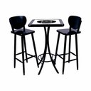Ver imagem 1 de Mesa Alta Bistrô Quadrada Preto Whisky 2 Lugares