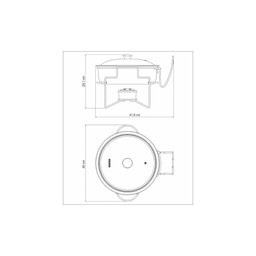 Rechaud Banho-maria Tramontina em Aço Inox 4,3 L com Fogareiro Tramontina - 3