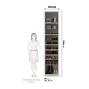 Ver imagem 2 de Guarda-Roupa Sapateira 50Cm Prime Plus Legno Crema C/ Cinza